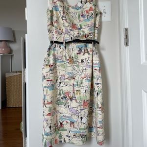 David Meister Designer Cityscape Dress